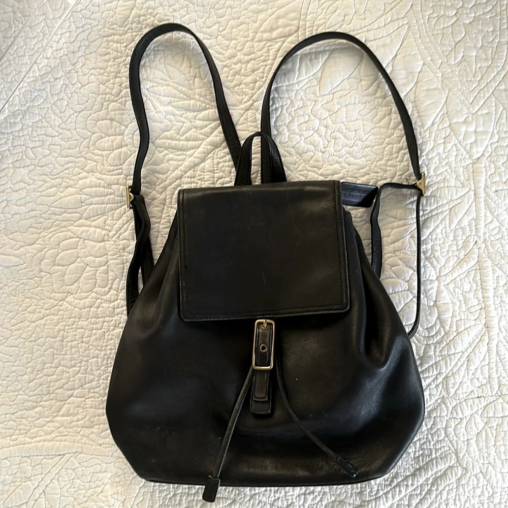 COACH Vintage 90’s Y2K Hampton Legacy Backpack Black - Picture 1 of 11